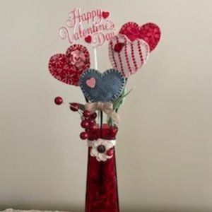 Valentine Heart Bouquet.  New - Handmade.